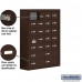 Salsbury Cell Phone Storage Locker - with Front Access Panel - 7 Door High Unit (8 Inch Deep Compartments) - 20 A Doors (19 usable) and 4 B Doors - Bronze - Surface Mounted - Master Keyed Locks